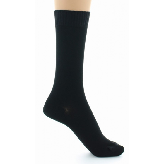 Sensitive Legs Elastic-Free Black Socks Made in France - Perrin