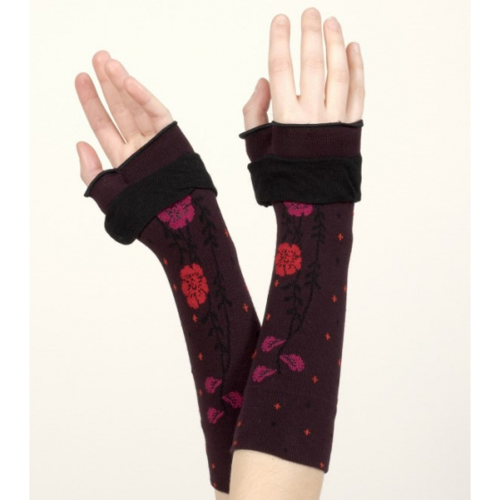 Women's Heart Cotton Mittens - Perrin