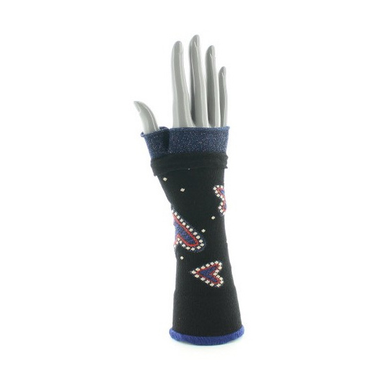 Women's Heart Cotton Mittens - Perrin
