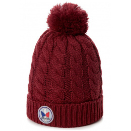 Gstaad Bordeaux pompom hat - Pipolaki