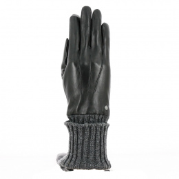 Leather Gloves with Black Fleece Lining - Isotoner