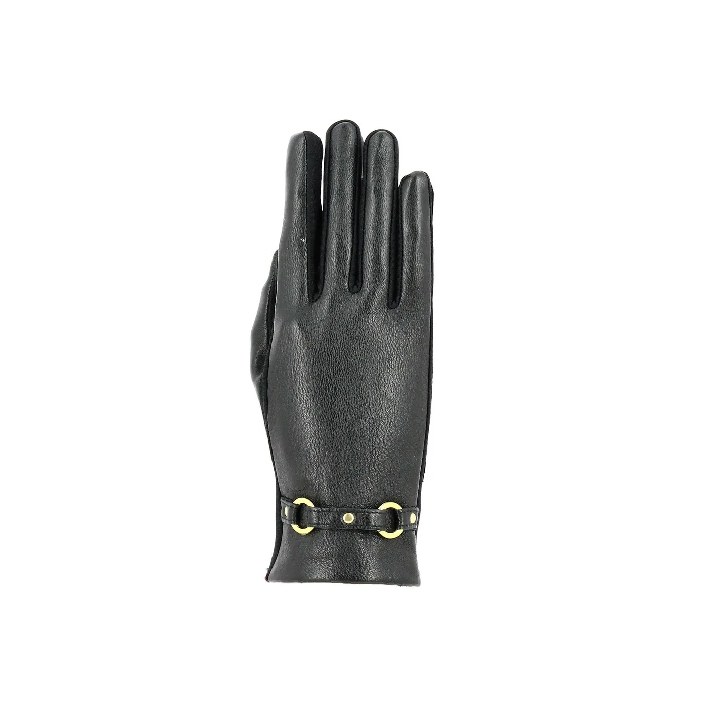 Gants Cuir Doublé Soie Tactile Noir - Isotoner Référence : 15051