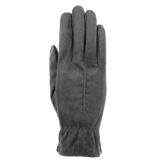 Gray Touchscreen Polyester Gloves - Isotoner