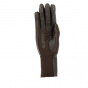 Polyester Gloves with Leather Chevrons and Fleece Lining - Isotoner