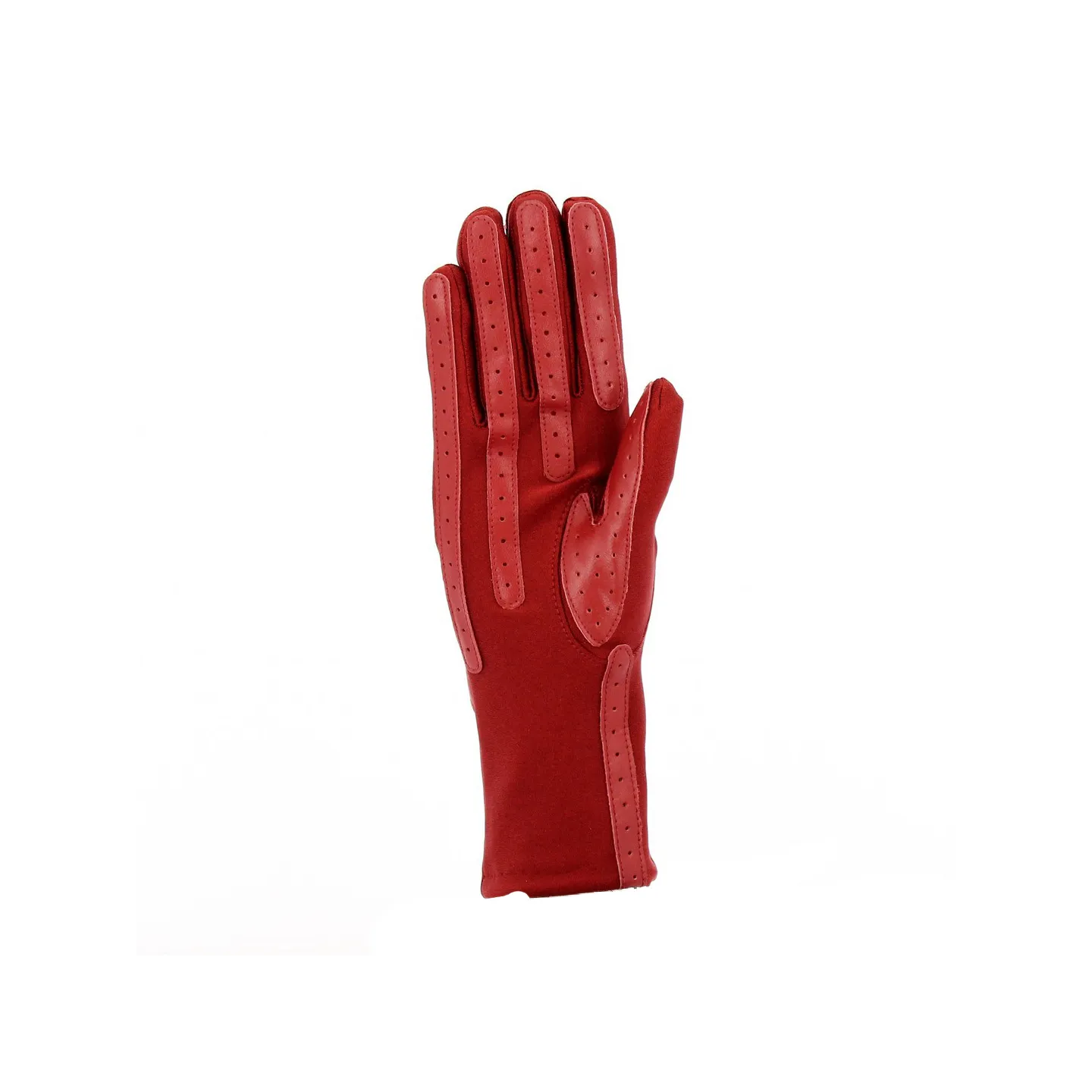 Gants Polyester Chevrons Cuir Doublé Polaire - Isotoner Référence : 15044