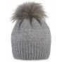 Giulia Etoile Grey Pompon Beanie - Pipolaki
