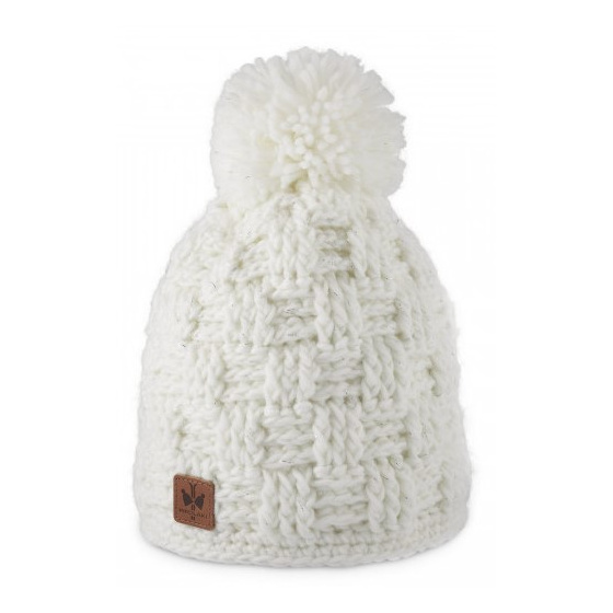 Bonnet à Pompon Armony Blanc - Pipolaki