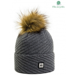 Bella Grey pompom hat - Pipolaki