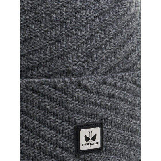 Grey Bella Pompom Beanie - Pipolaki Grey Bella Pompom Beanie - Pipolaki