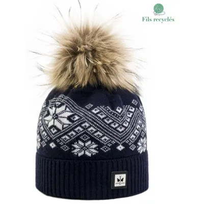 Bonnet à Pompon Enna Marine - Pipolaki
