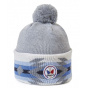 Charles Light Grey Pompom Beanie - Pipolaki