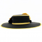 Edith Black and Yellow Ceremonial Hat - Traclet