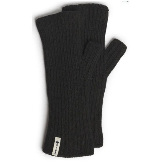 Alix Black Fingerless Gloves Made in France - Pipolaki