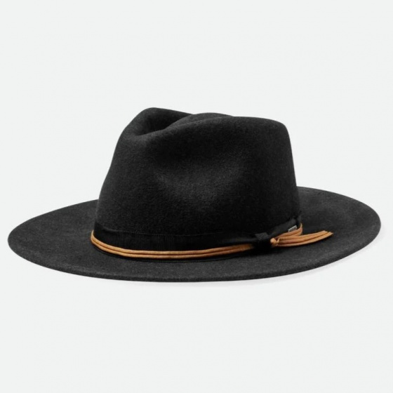 Washed Black Dayton Traveller Hat - Brixton