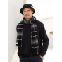 Men's Black Robin Scarf - Pipolaki