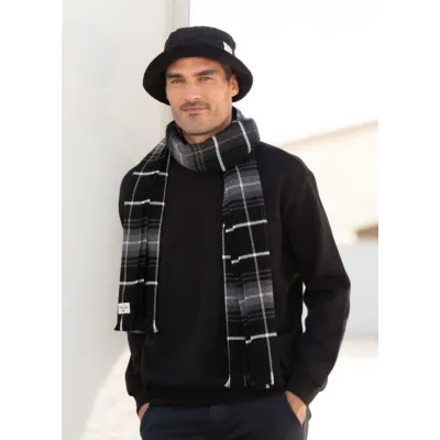 Men's Black Robin Scarf - Pipolaki Reference: 18966 | Chapellerie Traclet