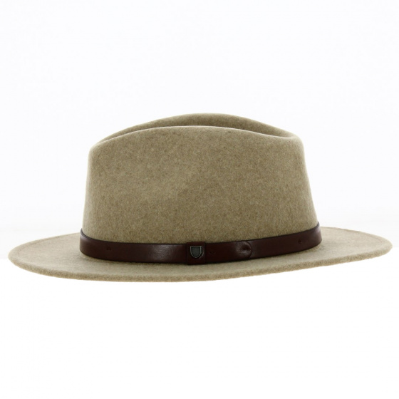 Messer Hat Wool Felt Heathered Beige - Brixton