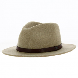 Messer Hat Wool Felt Heathered Beige - Brixton