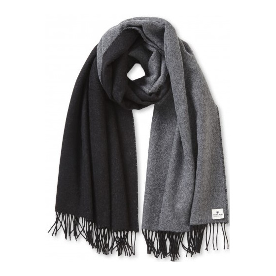 Reversible Scarf Louise Black & Gray - Pipolaki Reversible Scarf Louise Black & Gray - Pipolaki