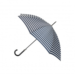 Navy Striped Walking Umbrella for Women - Piganiol