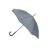 Navy Striped Walking Umbrella for Women - Piganiol Reference: 14984