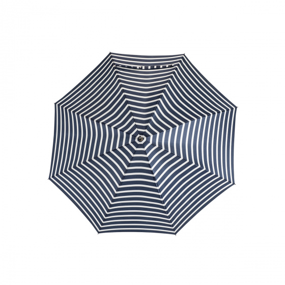 Navy Striped Walking Umbrella for Women - Piganiol