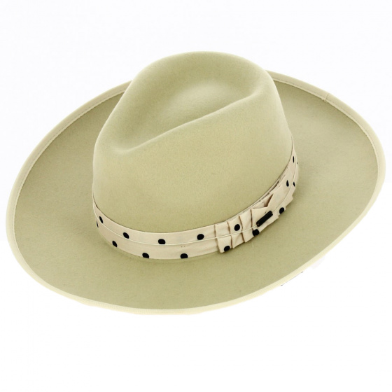 Chapeau Fedora Reno Feutre Laine Beige - Brixton