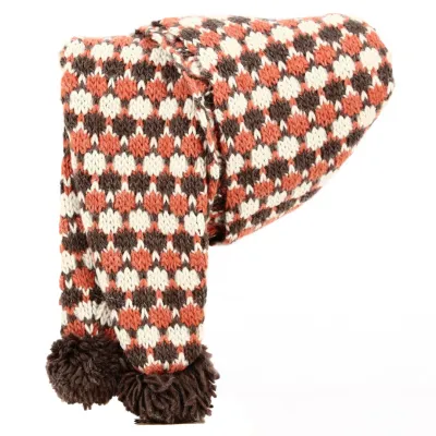 Echarpe avec pompon Orange - Traclet Reference : 3012 | Chapellerie Traclet
