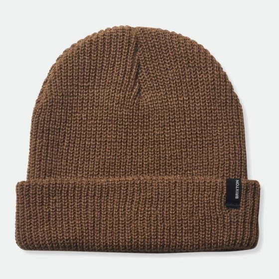 Brown Heist Knit Beanie - Brixton