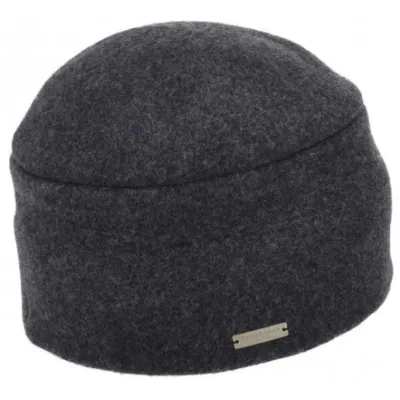 Women's Keshi Beanie in Anthracite Wool - Seeberger Reference: 18990| Traclet Hat Shop