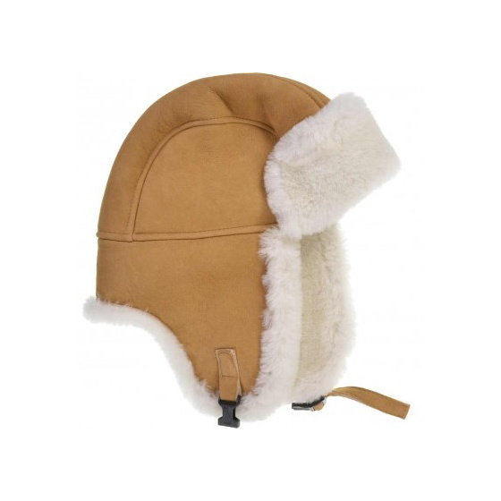 Chapka Harbin Cuir D'Agneau Camel - Seeberger Chapka Harbin Cuir D'Agneau Camel - Seeberger