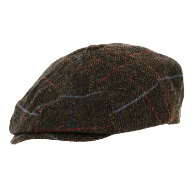 Brown Plaid Brood Cap - Brixton Reference: 19003 | Traclet Hat Shop