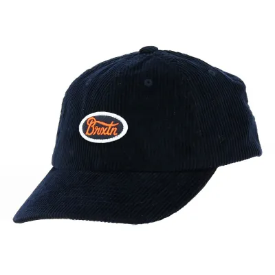 Casquette Baseball Parsons Velours Marine Orange - Brixton Reference : 19005 | Chapellerie Traclet