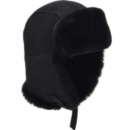 Black Lambskin Harbin Trapper Hat - Seeberger