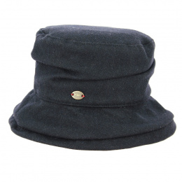 Léa Wool Cloche Hat in Black - Seeberger