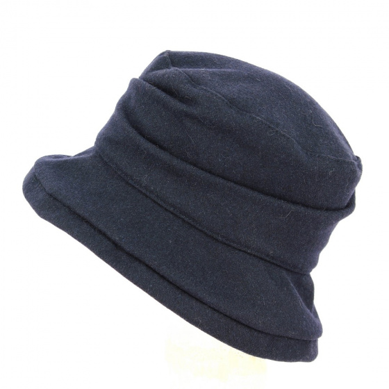 Léa Wool Cloche Hat in Black - Seeberger