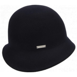 Cloche Hat Lea Wool Black - Seeberger