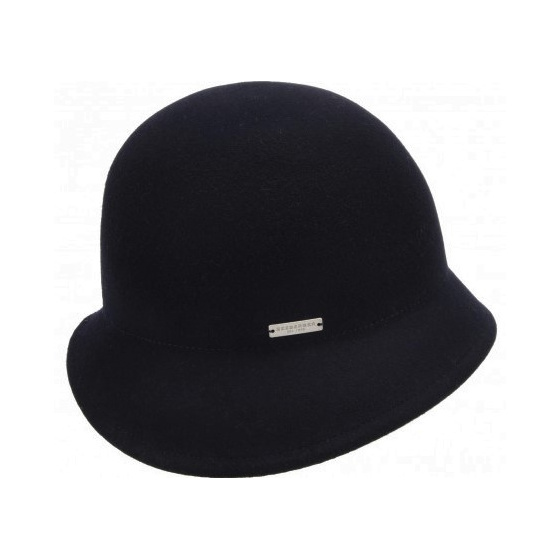 Cloche Hat Lea Wool Black - Seeberger