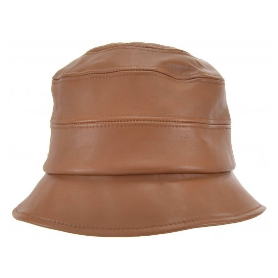 Chapeau Cloche Camille Cuir Burgundy - Seeberger