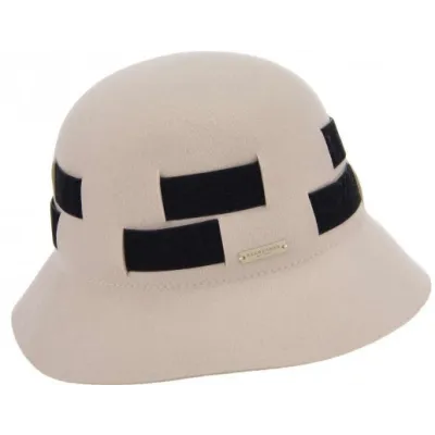 Chapeau Cloche Stoffa Laine Sand - Seeberger