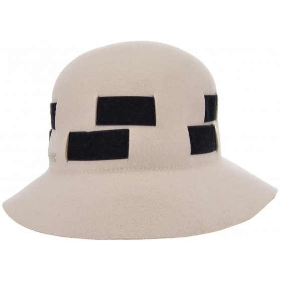 Chapeau Cloche Stoffa Laine Sand - Seeberger