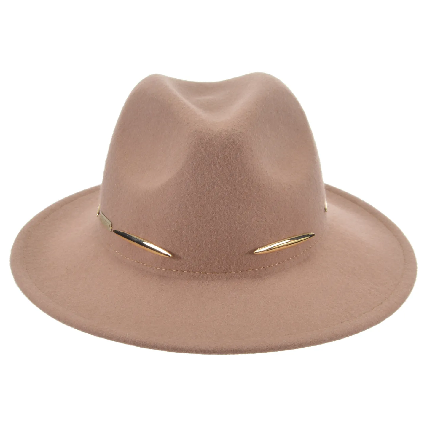 Chapeau Fedora Rose Laine Camel - Seeberger réf 19023 - chapellerie Traclet