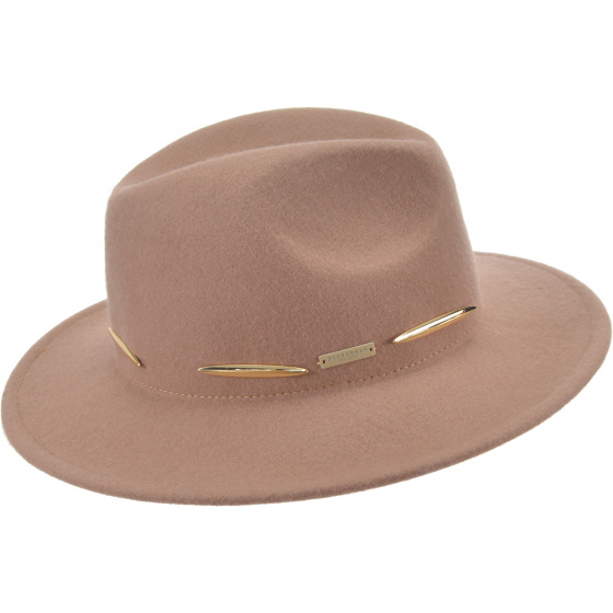 Chapeau Fedora Rose Laine Noir - Seeberger
