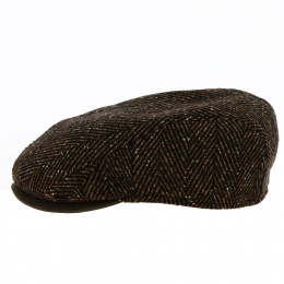 Jackson-2 Brown Herringbone Bomber Cap - Göttmann