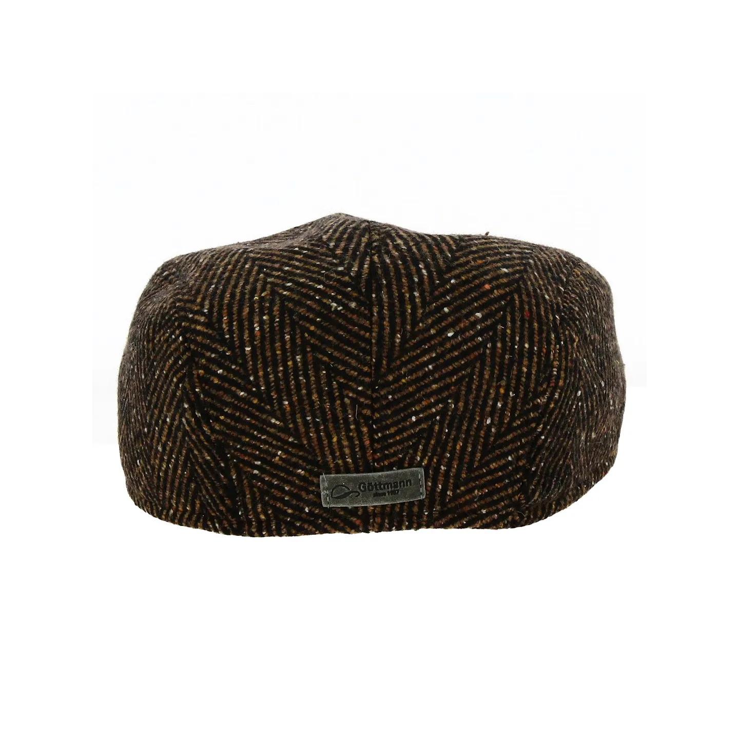 Brown Herringbone Jackson-2 Curved Cap - Göttmann Reference: 19026 | Traclet Hat Shop