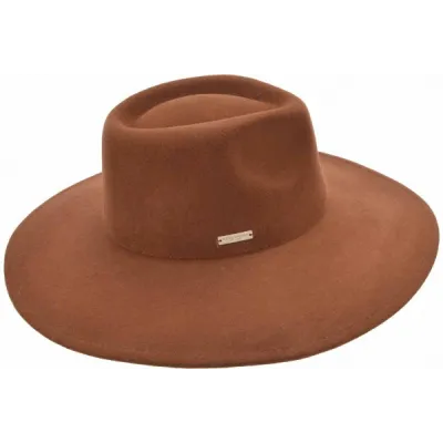 Seeberger Wide Brim Fedora Hat Lola in Reddish Brown  Reference: 19029| Traclet Hat Shop
