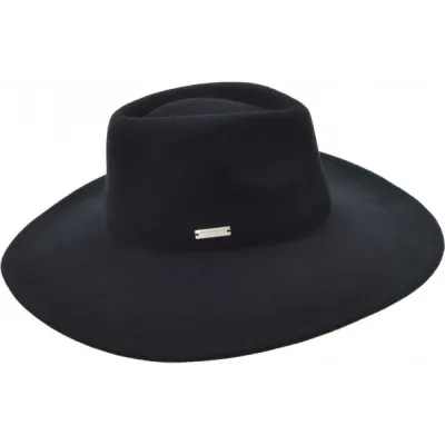 Chapeau Fedora Lola Bord Large Noir - Seeberger