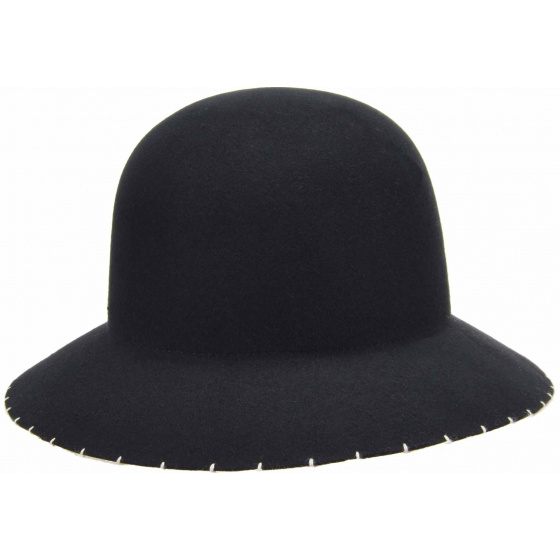Chapeau Cloche Adèle Feutre Noir - Seeberger Chapeau Cloche Adèle Feutre Noir - Seeberger