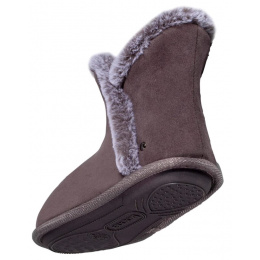Women's Grey Bootie Slippers - Isotoner