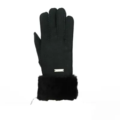 Women's Black Sheepskin Gloves - Seeberger Brown Reference: 19039 | Chapellerie Traclet